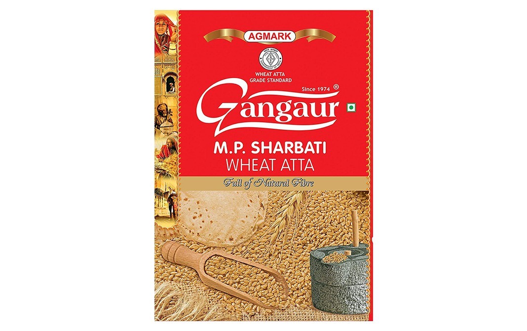 Gangaur M.P. Sharbati Wheat Atta    Box  10 kilogram